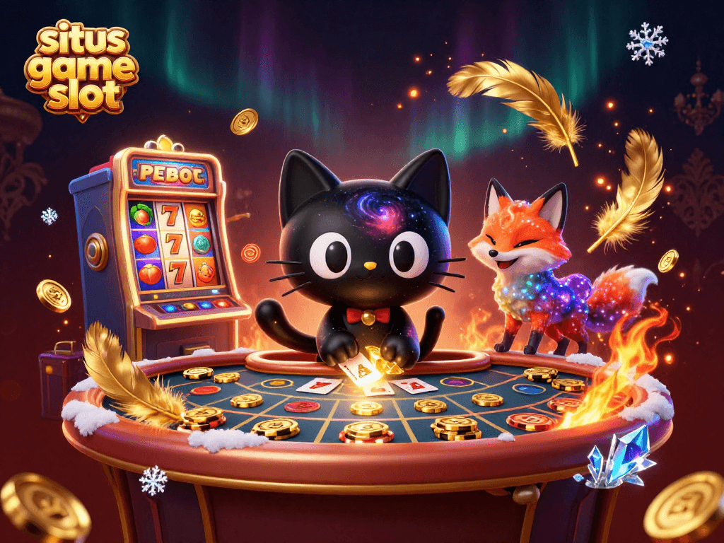 Menggandakan keberuntungan di situs game slot dengan kucing lubang hitam dan teman rubah nebula di kasino kosmik.