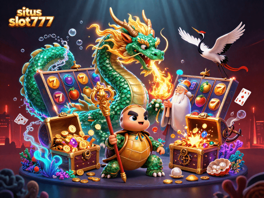 Experience excitement with situs slot777 featuring mystical characters and vibrant gaming elements.