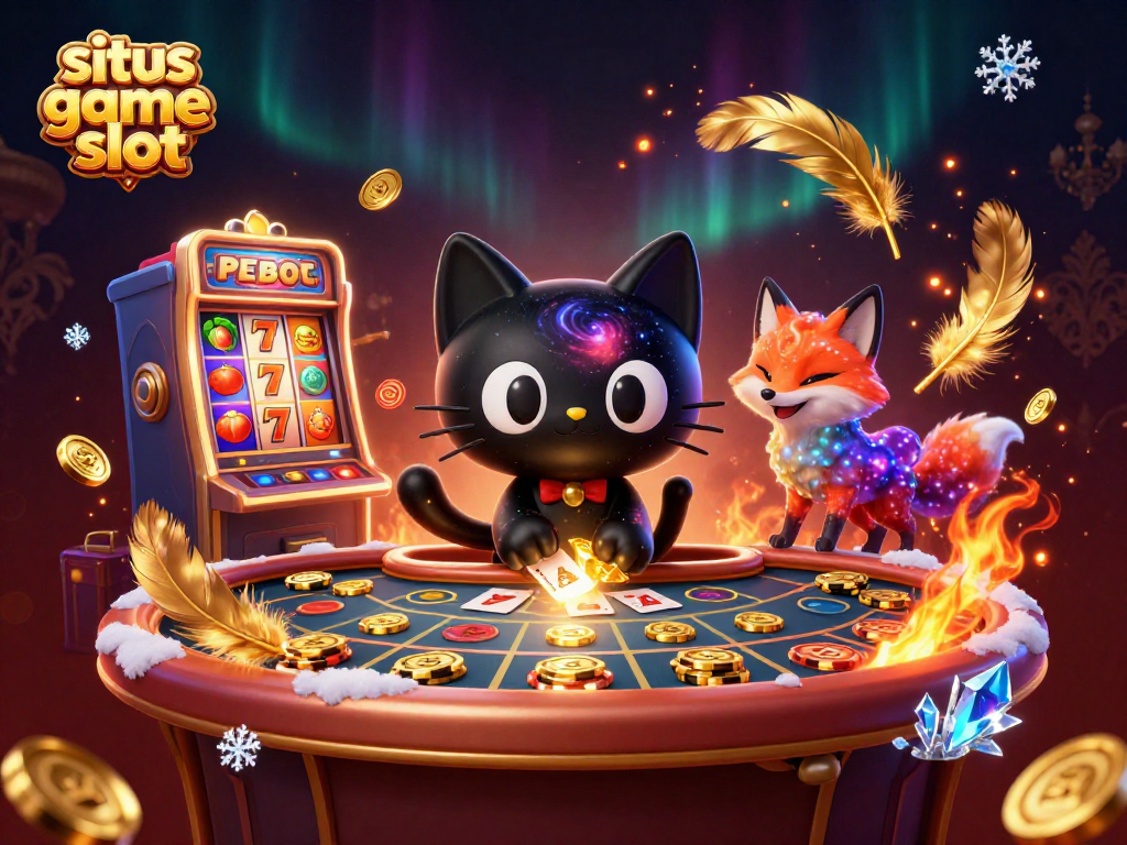 Menggandakan keberuntungan di situs game slot dengan kucing lubang hitam dan teman rubah nebula di kasino kosmik.