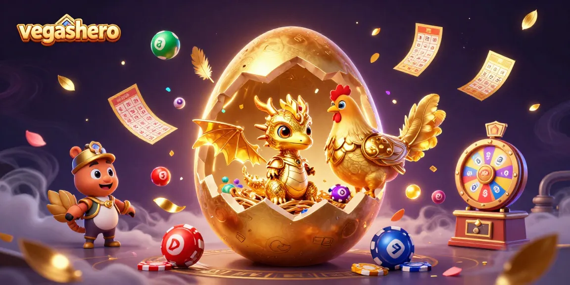 Experience vegashero's vibrant casino adventure with a golden dragon and dynamic gaming elements.